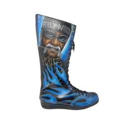 Hogan's Beach Shop Hollywood Hogan Blue Flame Replica Boot 1 Of 2