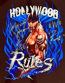 Hogan's Beach Shop Hollywood Rules Autographed Metal Wall Plaque