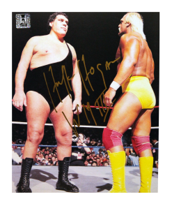 Hogan's Beach Shop Hulk Hogan Signed Hogan Vs Andre Photo