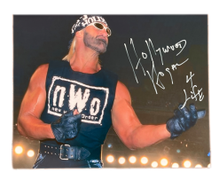 Hogan's Beach Shop Hollywood Hogan Air Guitar Signed Poster