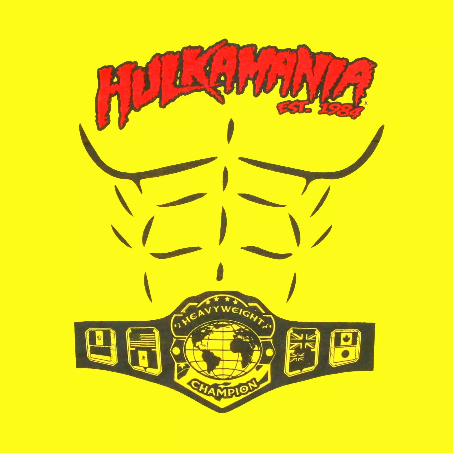 Hogan's Beach Shop Yellow Hulkamania Heavyweight Champion Shirt Kids 4 Hogan's Beach Shop Yellow Hulkamania Heavyweight Champion Shirt Kids - Image 2