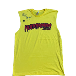 Hogan's Beach Shop Autographed Yellow Hulkamania Cut Off