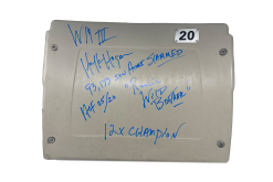 Hogan's Beach Shop Hulk Hogan Signed Wrestlemania III Pontiac Silverdome Seat #20