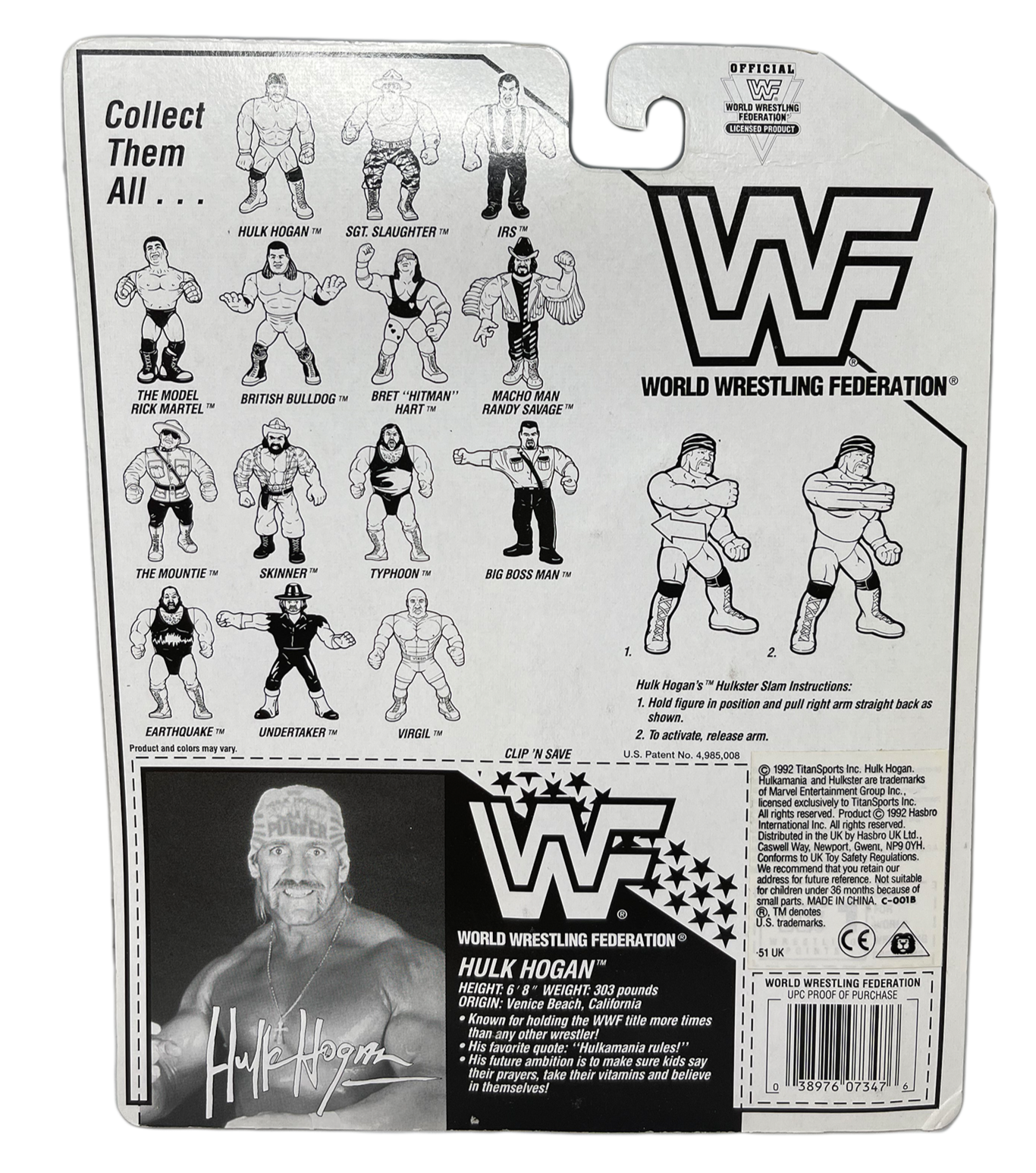 Hogan's Beach Shop Hasbro WWF Hulk Hogan Hulkster Slam 1992 Action Figure Signed 4 Hogan's Beach Shop Hasbro WWF Hulk Hogan Hulkster Slam 1992 Action Figure Signed - Image 2
