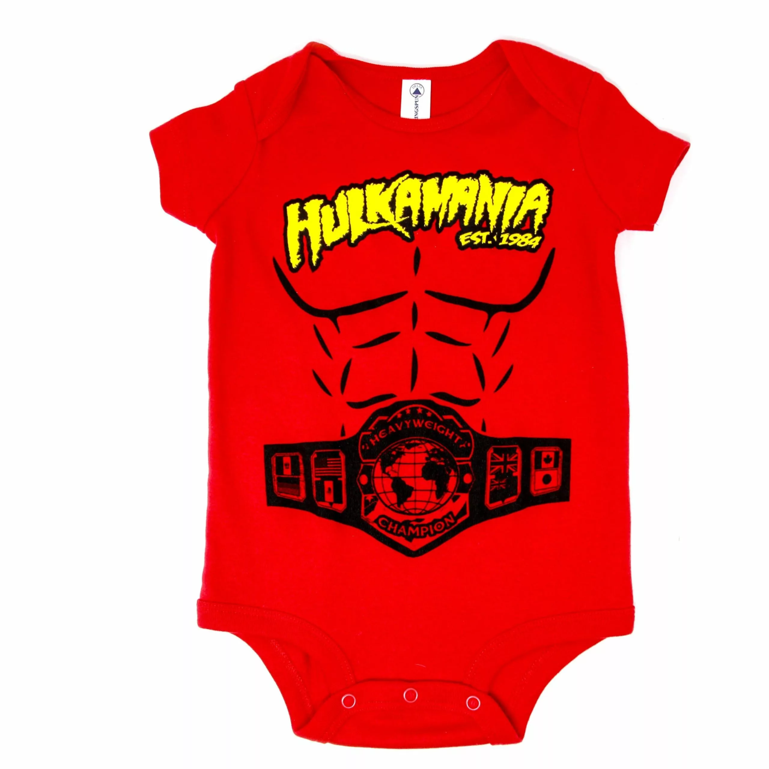 Hogan's Beach Shop Hulkamania Heavyweight Champion Onesie 3 Hogan's Beach Shop Hulkamania Heavyweight Champion Onesie