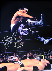 Hogan's Beach Shop Hulk Hogan Signed Hollywood Leg Drop Poster